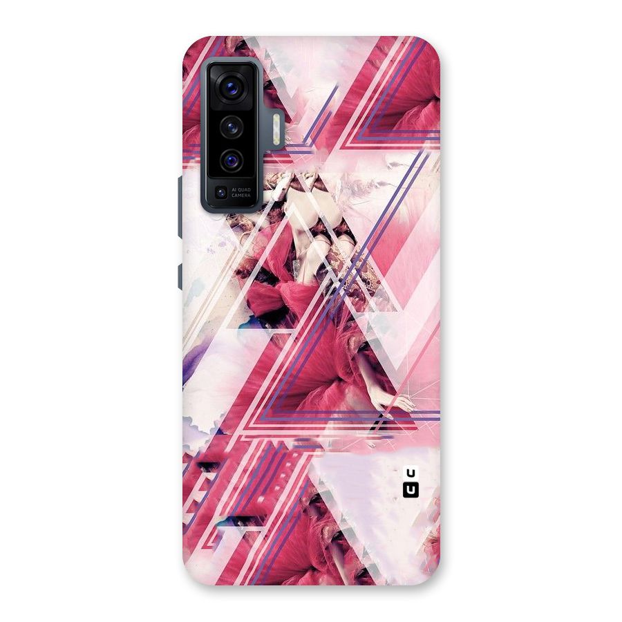 Pink Rose Abstract Back Case for Vivo X50