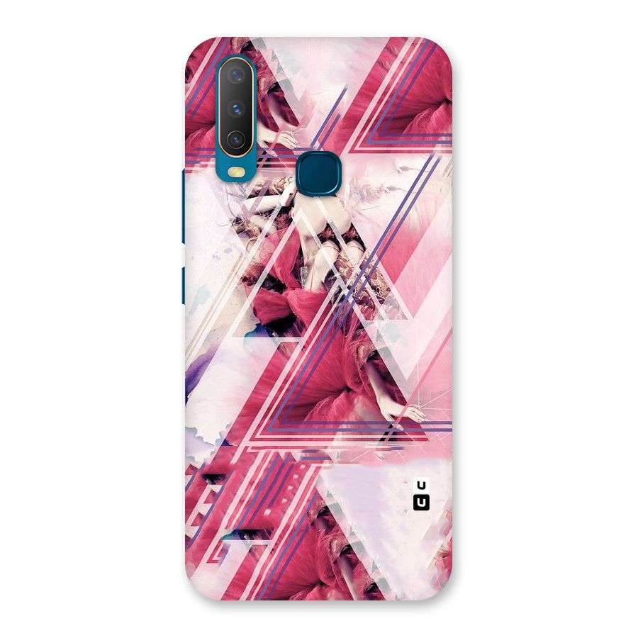 Pink Rose Abstract Back Case for Vivo Y17