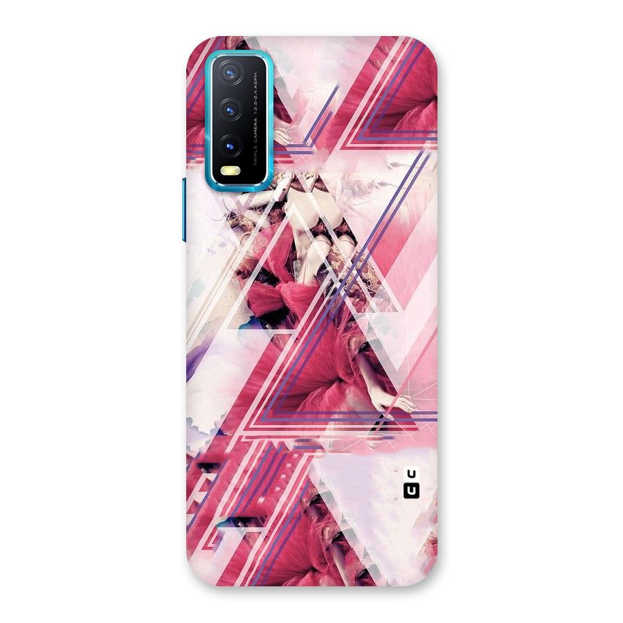 Pink Rose Abstract Back Case for Vivo Y20A