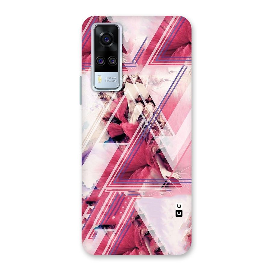 Pink Rose Abstract Back Case for Vivo Y31