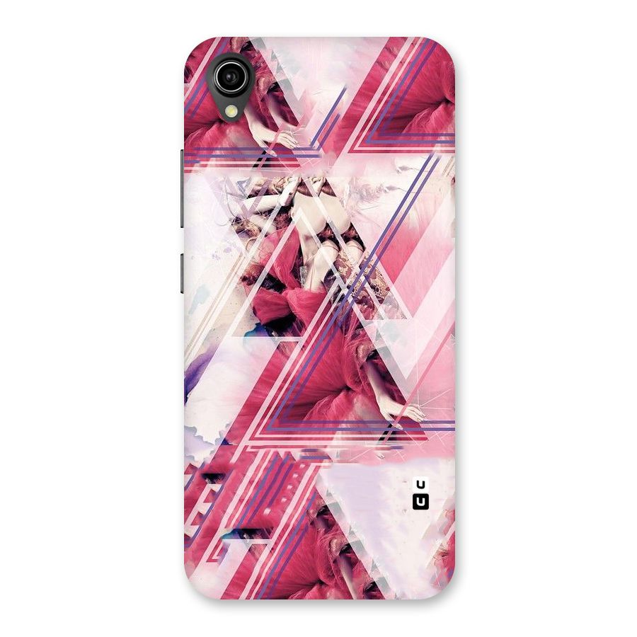 Pink Rose Abstract Back Case for Vivo Y90