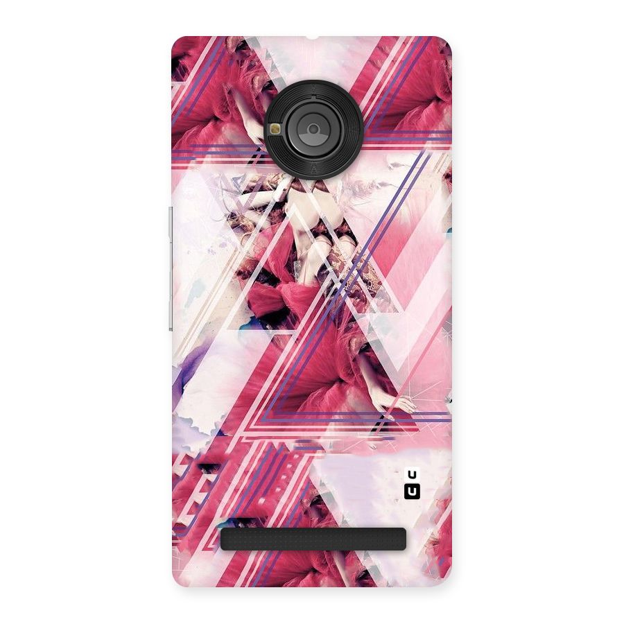 Pink Rose Abstract Back Case for Yu Yunique