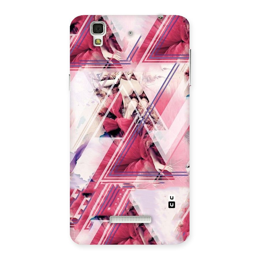 Pink Rose Abstract Back Case for Yu Yureka