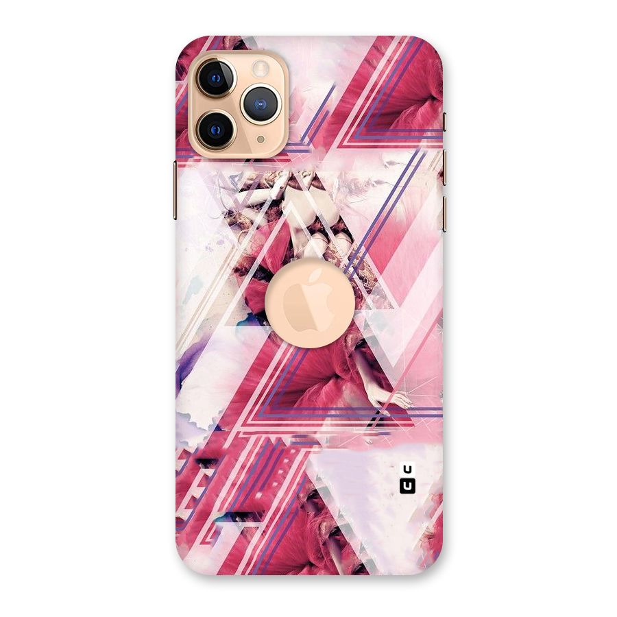 Pink Rose Abstract Back Case for iPhone 11 Pro Max Logo Cut