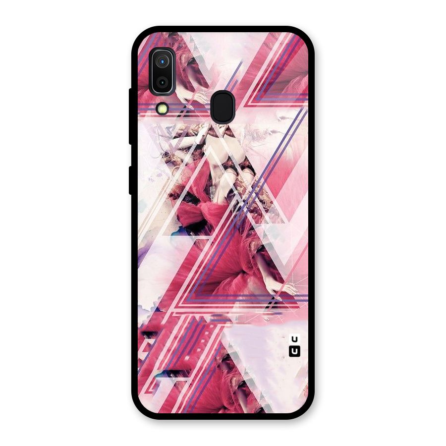 Pink Rose Abstract Glass Back Case for Galaxy A30