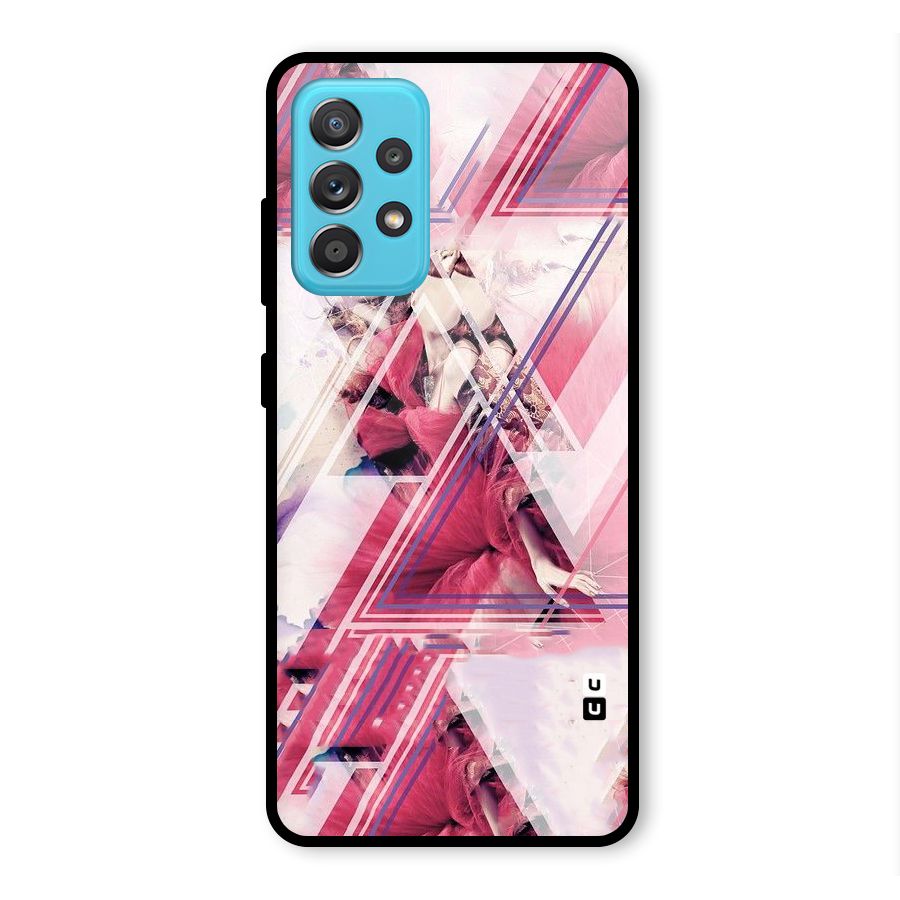 Pink Rose Abstract Glass Back Case for Galaxy A52