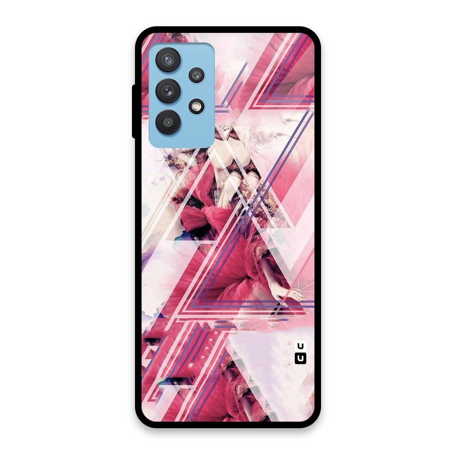 Pink Rose Abstract Glass Back Case for Galaxy M32 5G