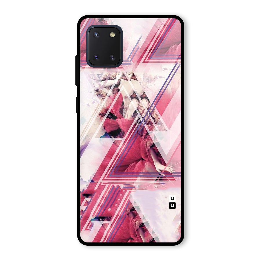 Pink Rose Abstract Glass Back Case for Galaxy Note 10 Lite