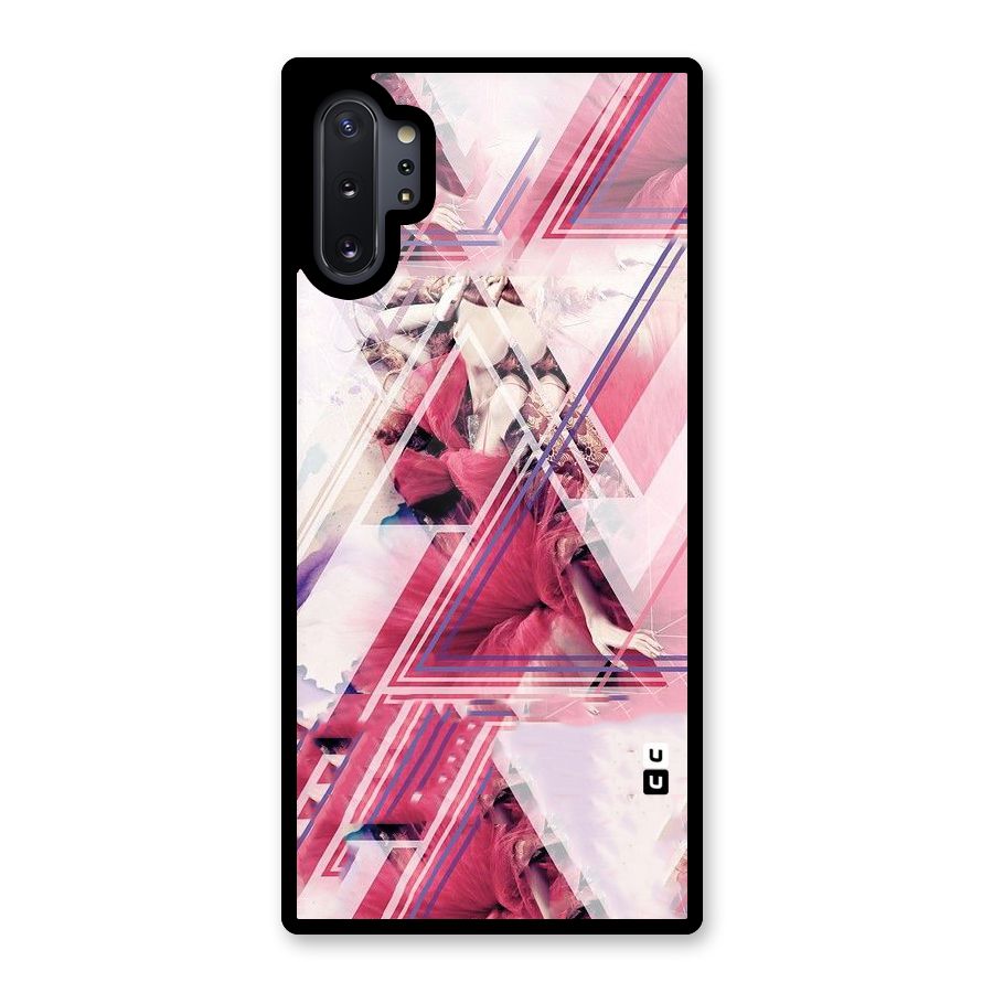 Pink Rose Abstract Glass Back Case for Galaxy Note 10 Plus