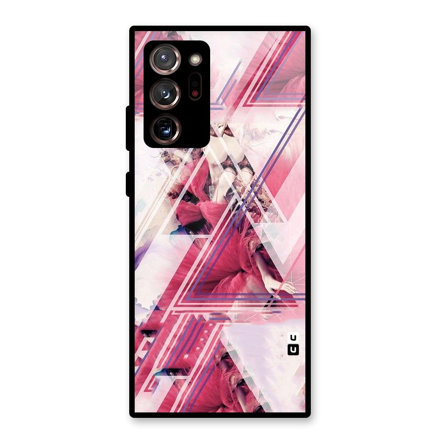 Pink Rose Abstract Glass Back Case for Galaxy Note 20 Ultra