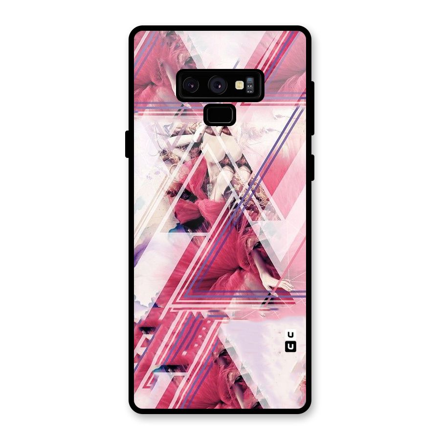 Pink Rose Abstract Glass Back Case for Galaxy Note 9