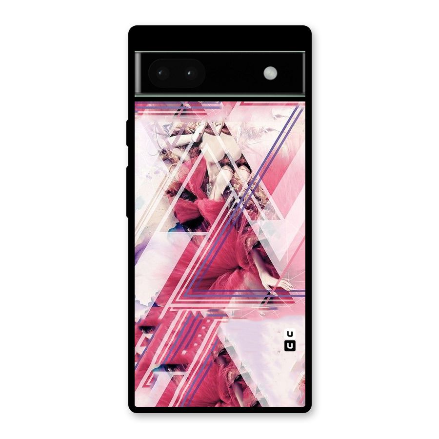 Pink Rose Abstract Glass Back Case for Google Pixel 6a