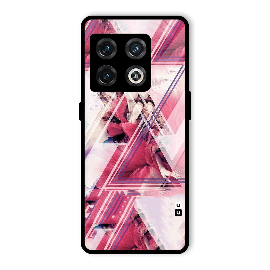 Pink Rose Abstract Glass Back Case for OnePlus 10 Pro 5G
