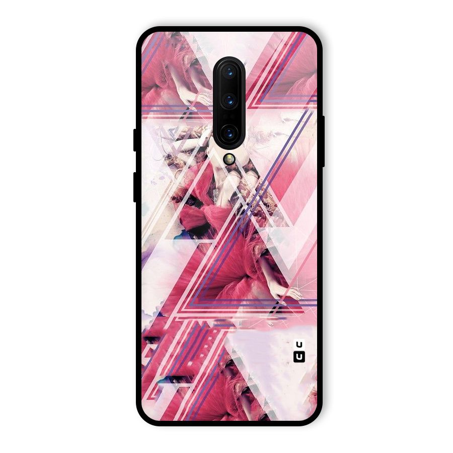 Pink Rose Abstract Glass Back Case for OnePlus 7 Pro