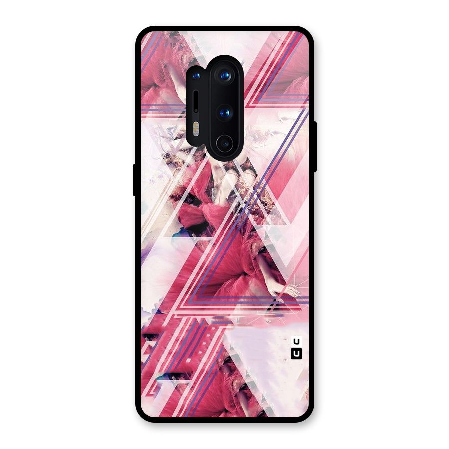 Pink Rose Abstract Glass Back Case for OnePlus 8 Pro