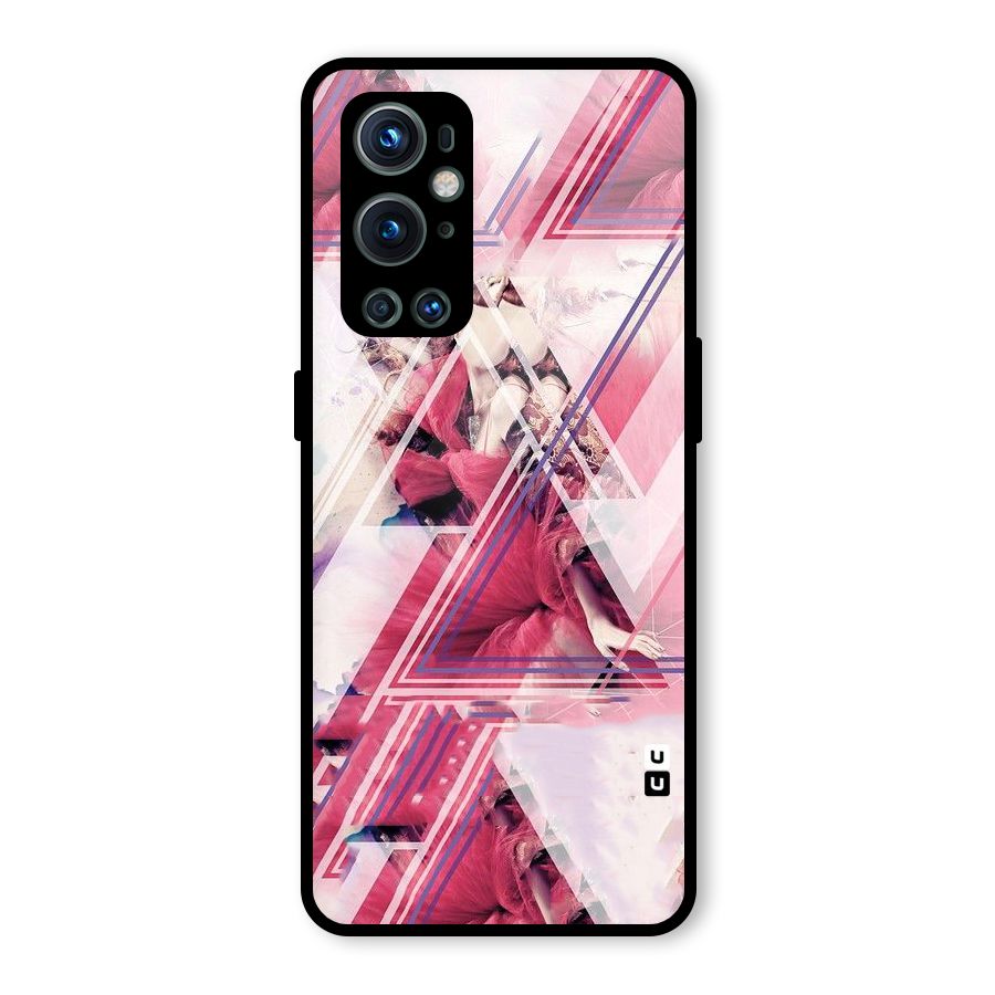 Pink Rose Abstract Glass Back Case for OnePlus 9 Pro