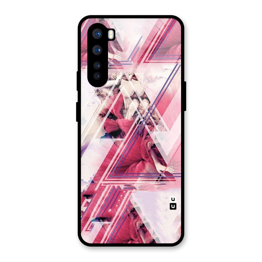 Pink Rose Abstract Glass Back Case for OnePlus Nord