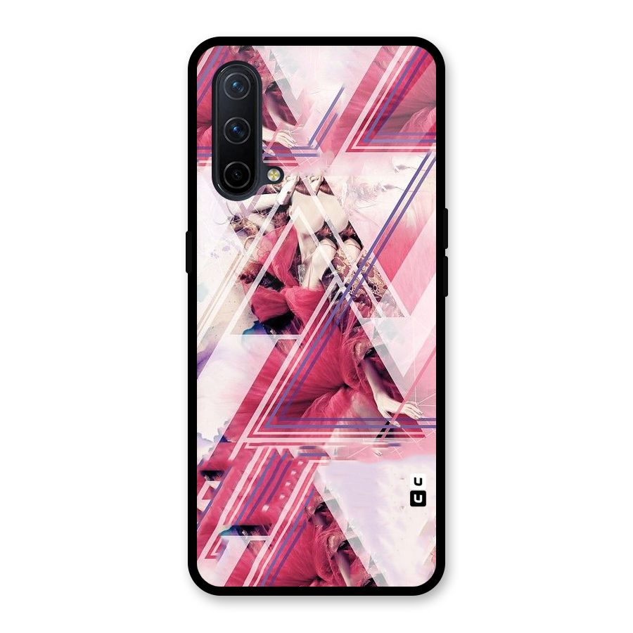 Pink Rose Abstract Glass Back Case for OnePlus Nord CE 5G