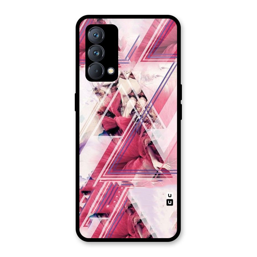Pink Rose Abstract Glass Back Case for Realme GT Master Edition