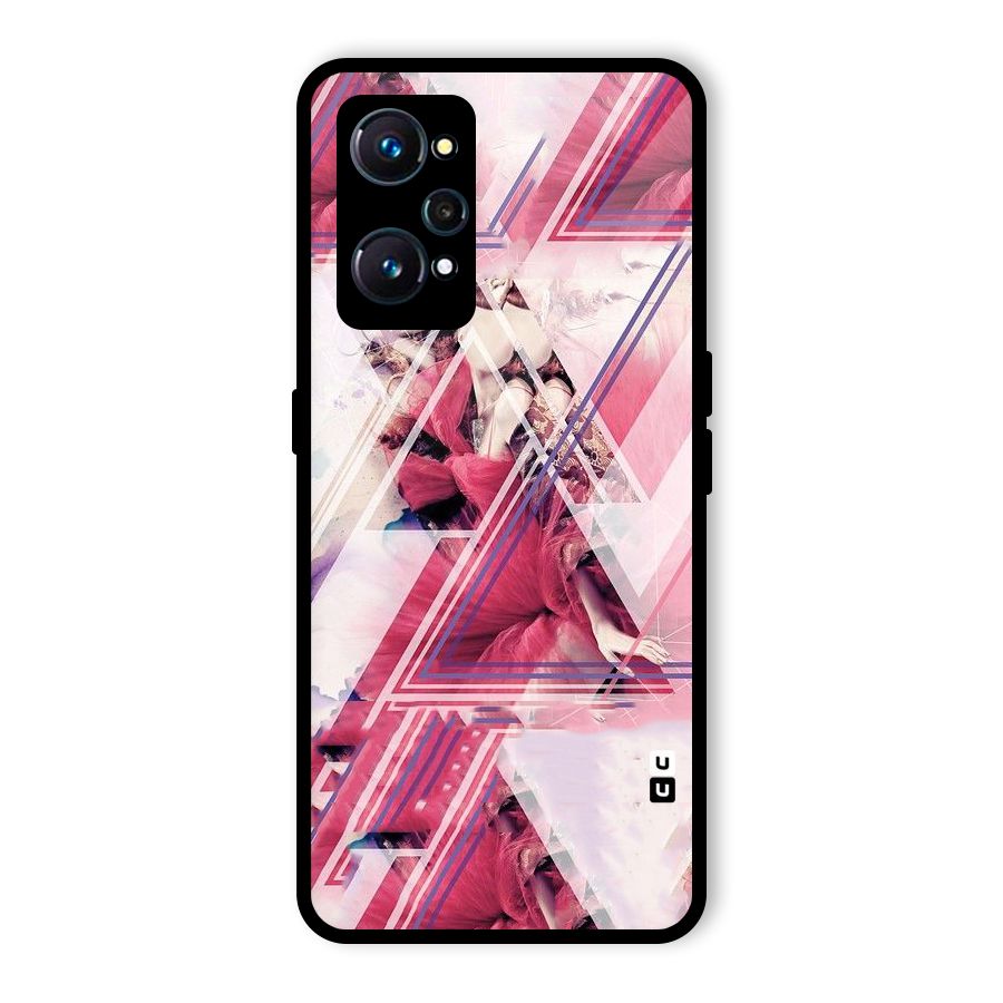 Pink Rose Abstract Glass Back Case for Realme GT Neo2
