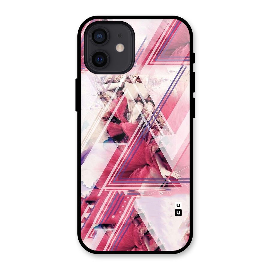 Pink Rose Abstract Glass Back Case for iPhone 12