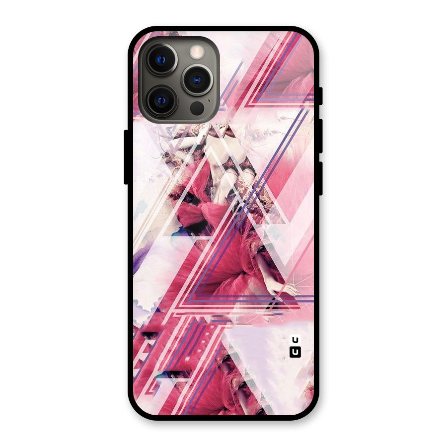 Pink Rose Abstract Glass Back Case for iPhone 12 Pro Max