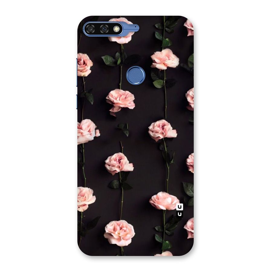 Pink Roses Back Case for Honor 7C