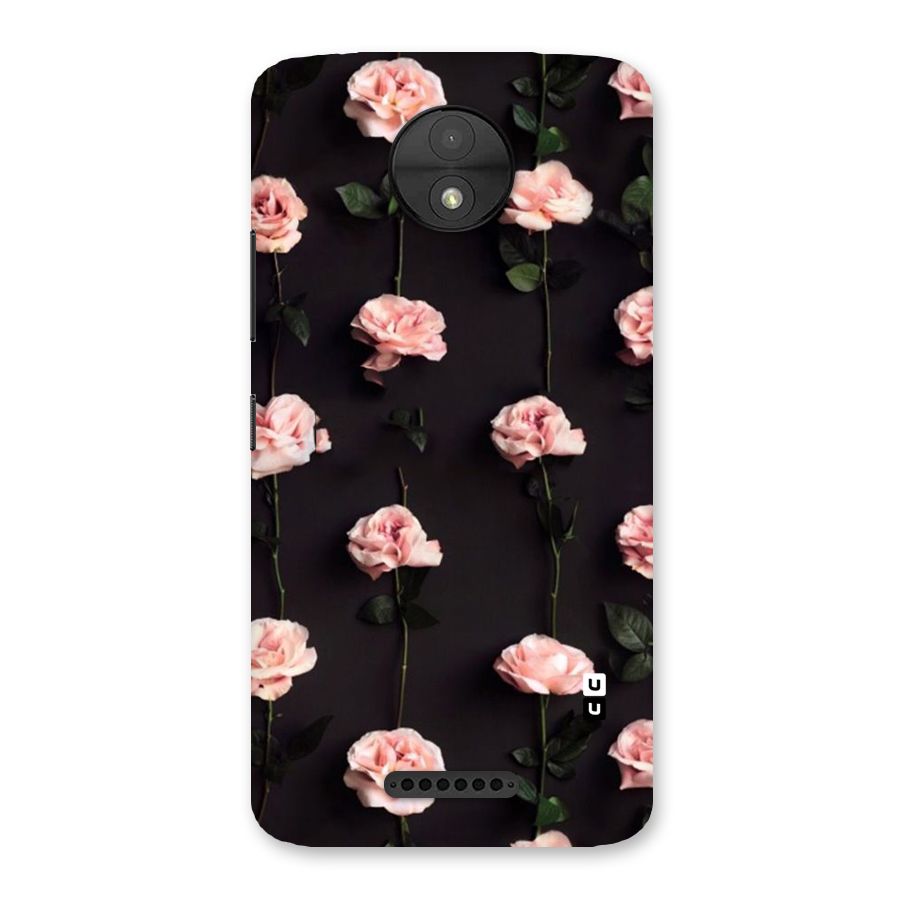 Pink Roses Back Case for Moto C