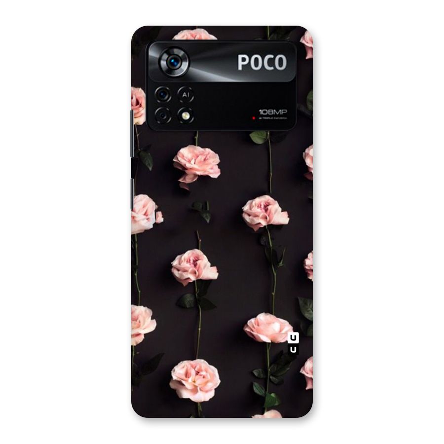 Pink Roses Back Case for Poco X4 Pro 5G