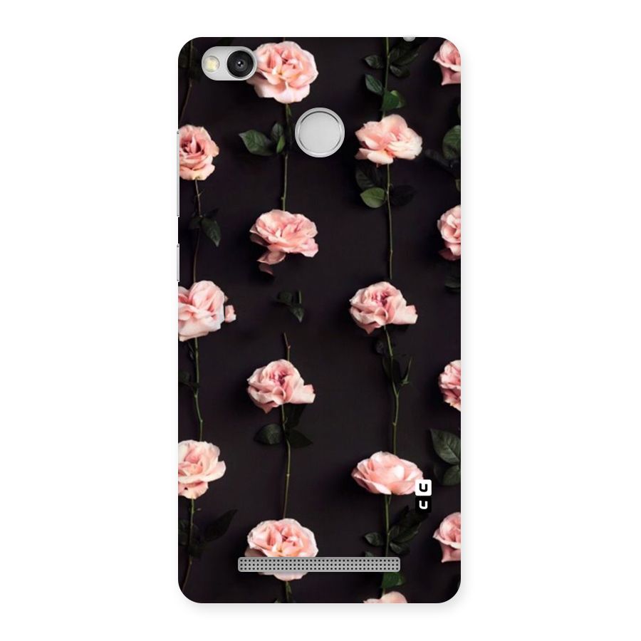 Pink Roses Back Case for Redmi 3S Prime