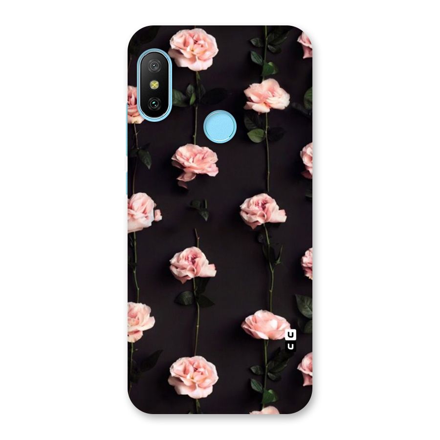 Pink Roses Back Case for Redmi 6 Pro