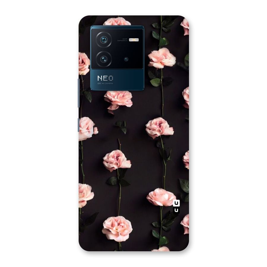 Pink Roses Back Case for Vivo iQOO Neo 6 5G