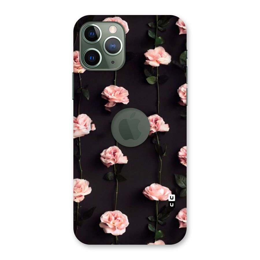 Pink Roses Back Case for iPhone 11 Pro Logo  Cut