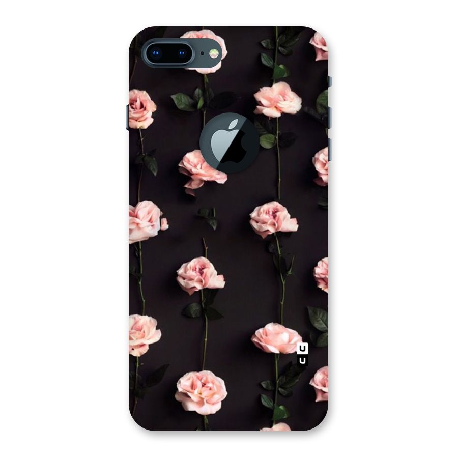 Pink Roses Back Case for iPhone 7 Plus Logo Cut