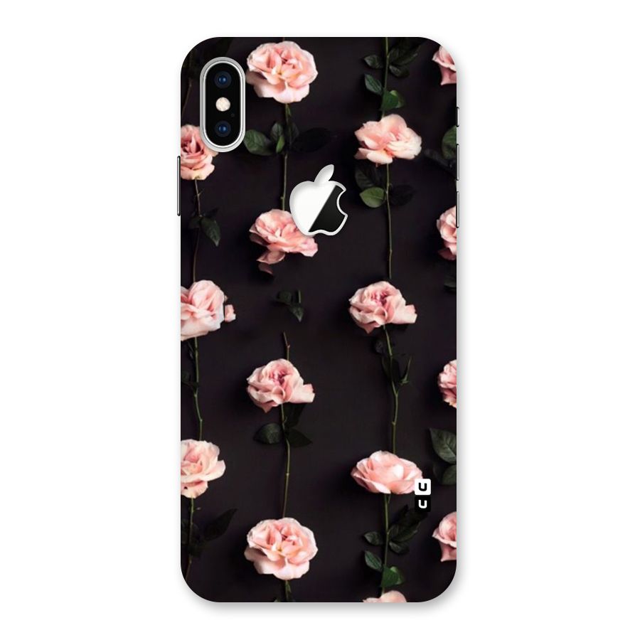 Pink Roses Back Case for iPhone XS Max Apple Cut
