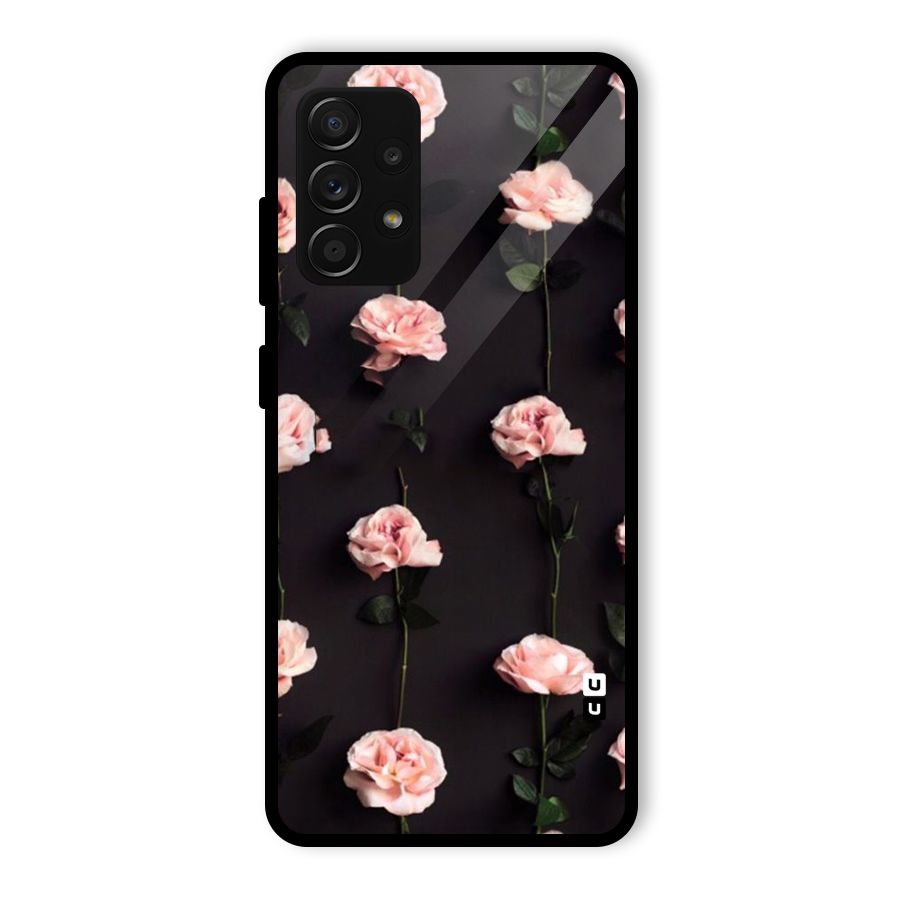 Pink Roses Glass Back Case for Galaxy A53 5G