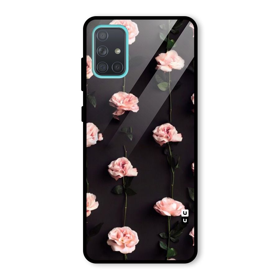 Pink Roses Glass Back Case for Galaxy A71