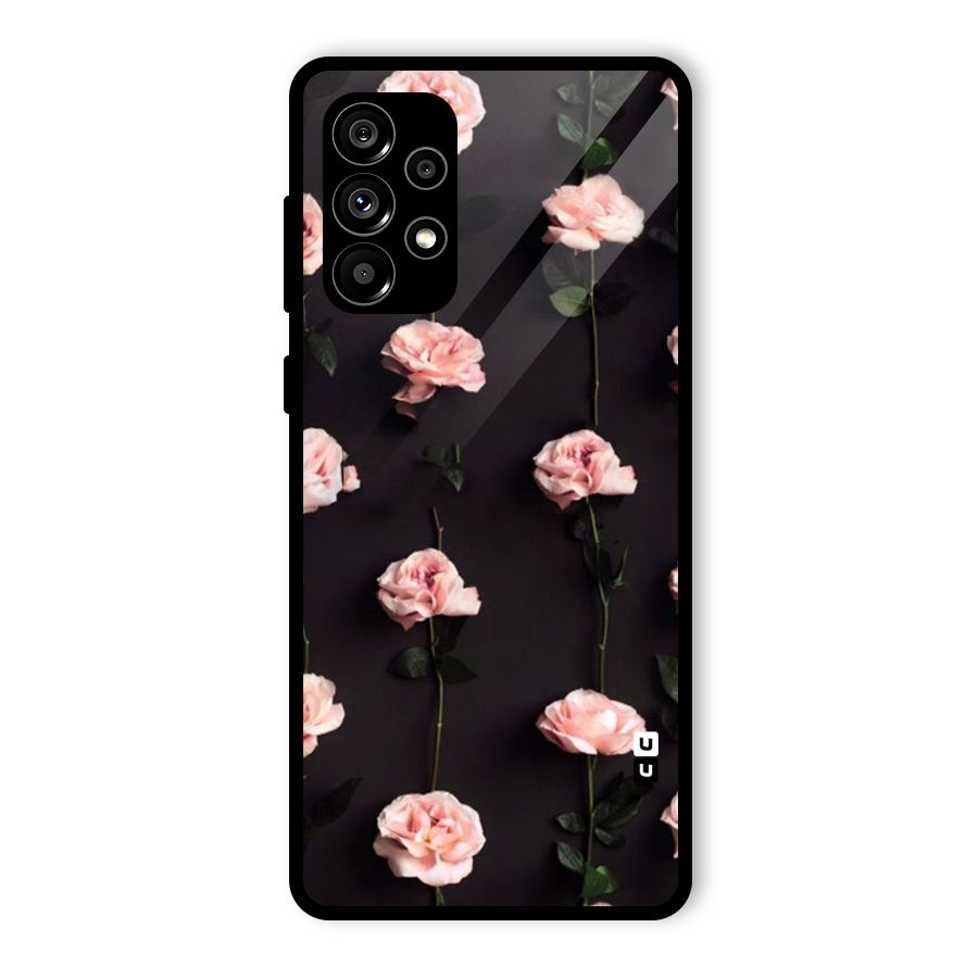 Pink Roses Glass Back Case for Galaxy A73 5G