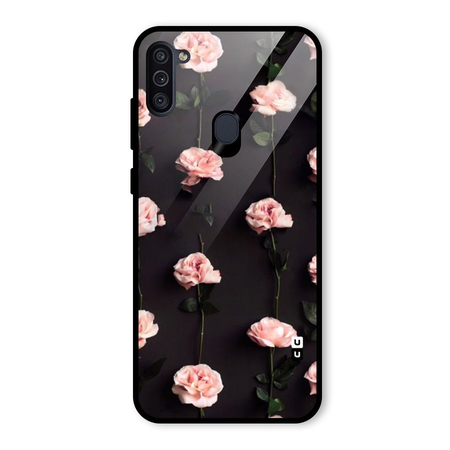 Pink Roses Glass Back Case for Galaxy M11