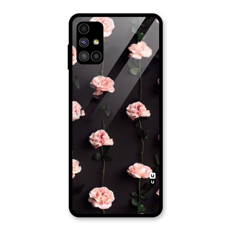 Pink Roses Glass Back Case for Galaxy M51