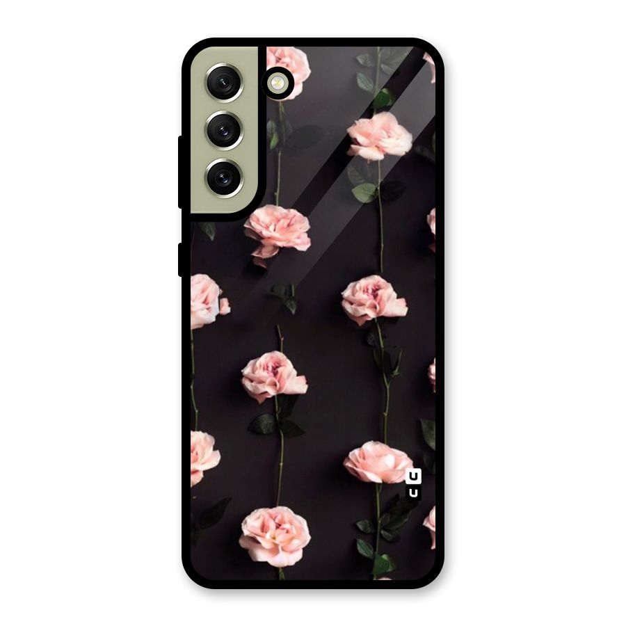 Pink Roses Glass Back Case for Galaxy S21 FE 5G