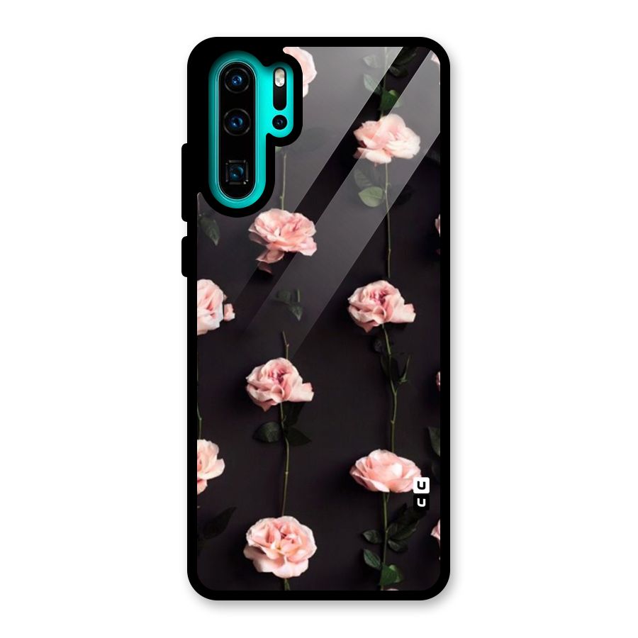 Pink Roses Glass Back Case for Huawei P30 Pro
