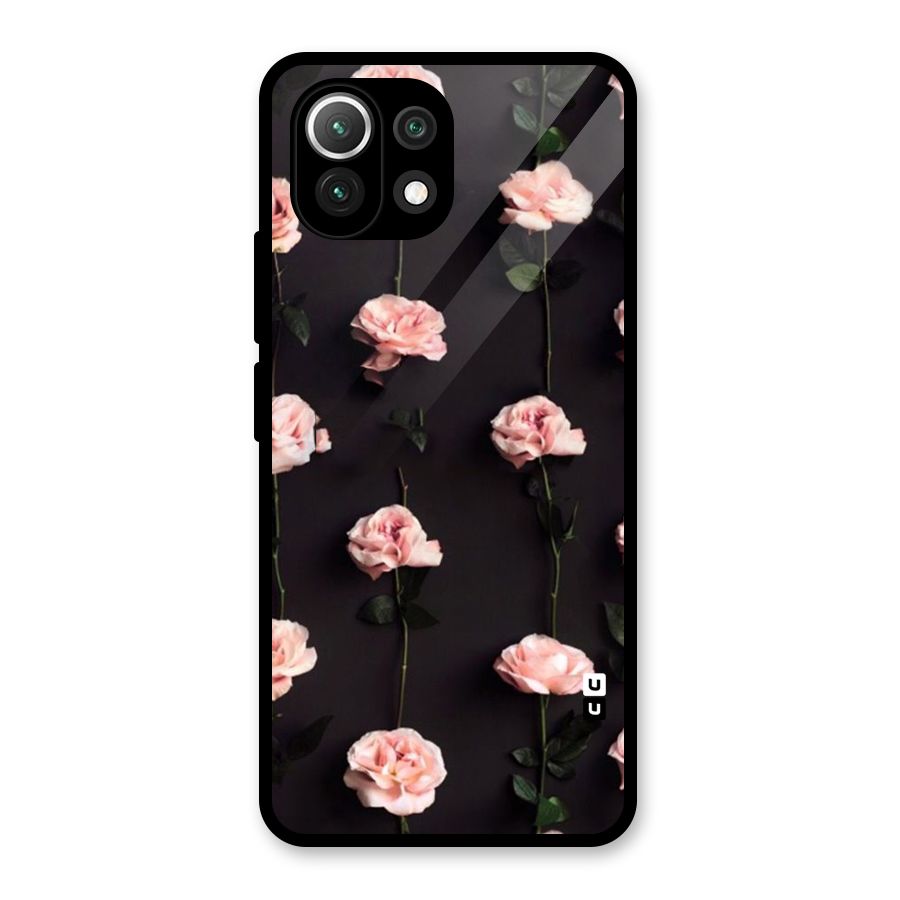 Pink Roses Glass Back Case for Mi 11 Lite NE 5G