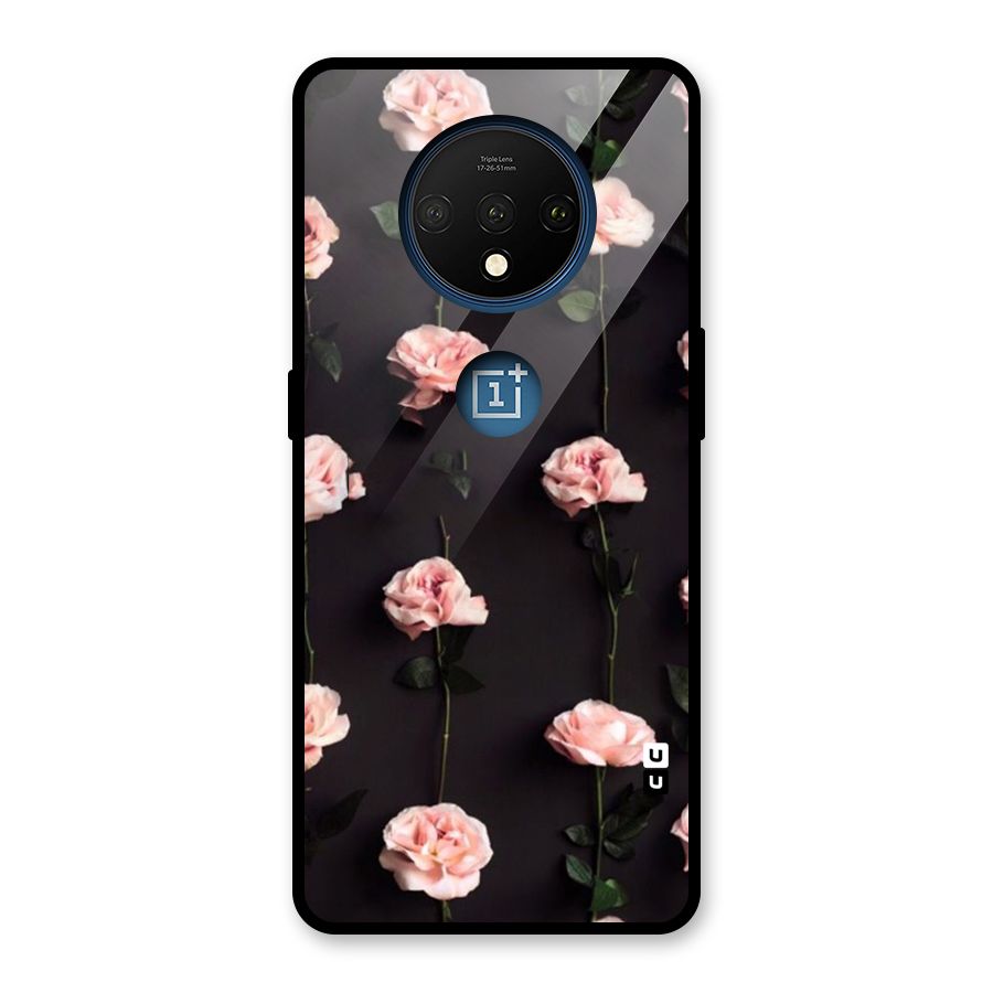 Pink Roses Glass Back Case for OnePlus 7T