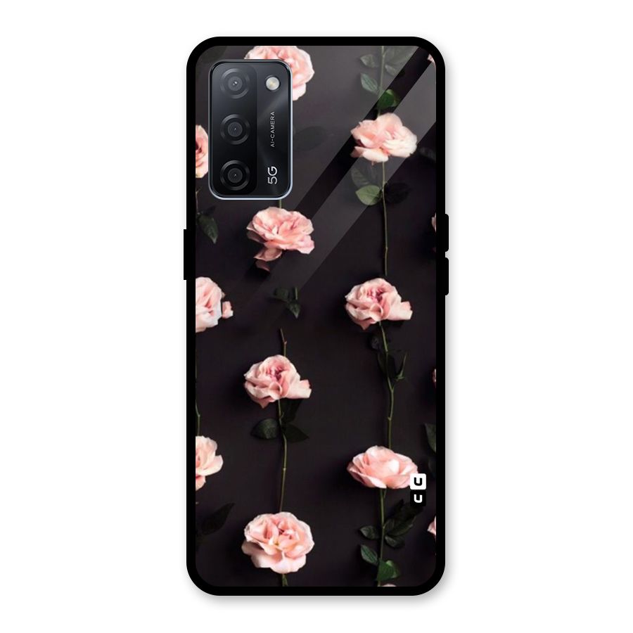 Pink Roses Glass Back Case for Oppo A53s 5G