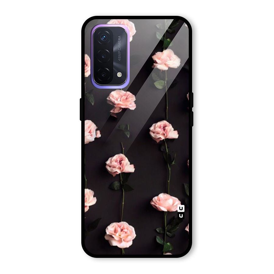 Pink Roses Glass Back Case for Oppo A74 5G