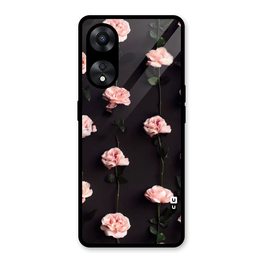 Pink Roses Glass Back Case for Oppo A78
