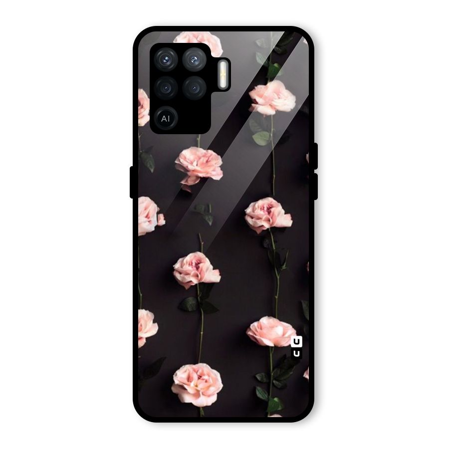 Pink Roses Glass Back Case for Oppo F19 Pro