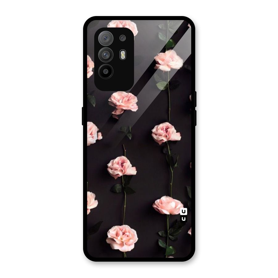 Pink Roses Glass Back Case for Oppo F19 Pro Plus 5G
