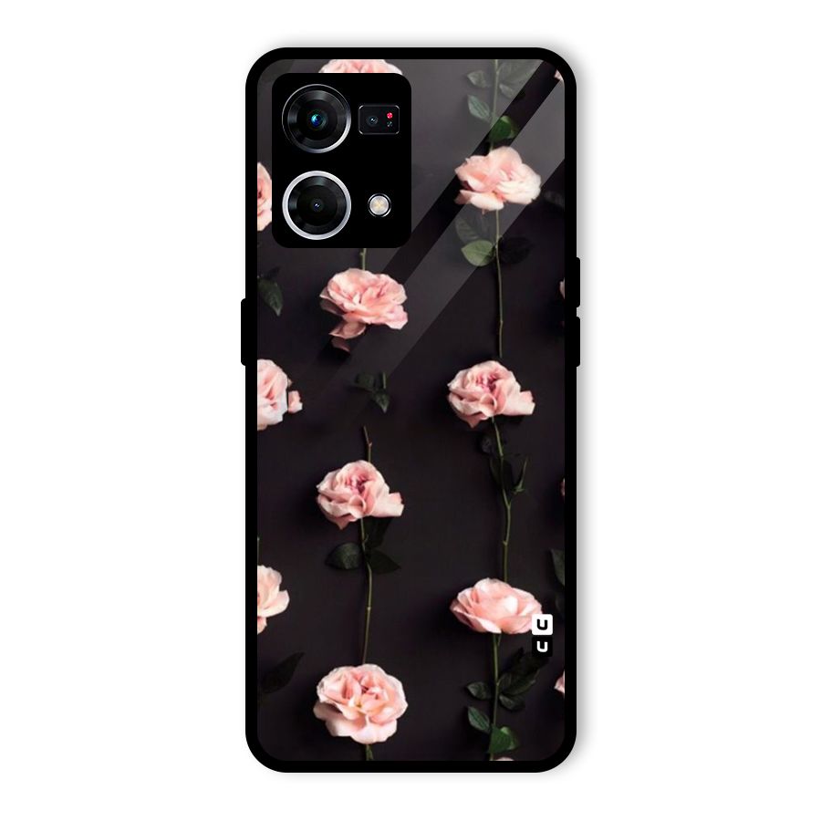 Pink Roses Glass Back Case for Oppo F21 Pro 4G